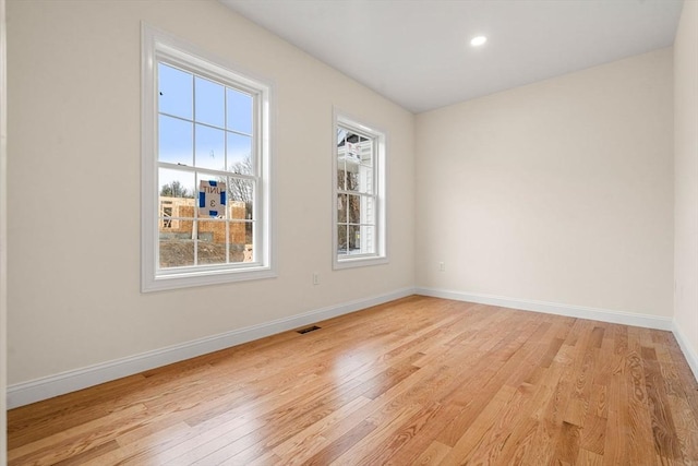 66-3 Parish Rd, Georgetown, MA 01833 - spare room with baseboards, light wood-style floors, and recessed lighting