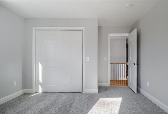 unfurnished bedroom with a closet