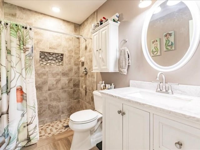 1244 Corktree E, Port Charlotte, FL 33952 - bathroom with vanity and tiled shower