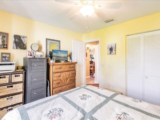 1244 Corktree E, Port Charlotte, FL 33952 - bedroom with a closet and ceiling fan