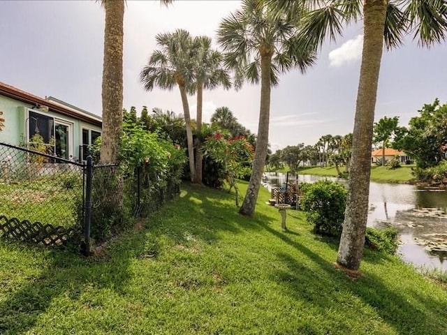 1244 Corktree E, Port Charlotte, FL 33952 - view of yard with a water view