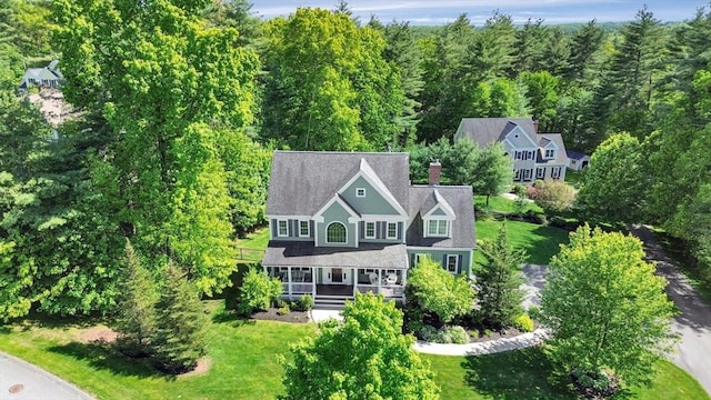 15 Sylvan Dr, Stow, MA 01775 - aerial view of property and surrounding area featuring a forest