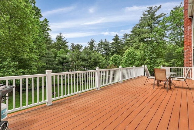 15 Sylvan Dr, Stow, MA 01775 - wooden deck with outdoor dining space
