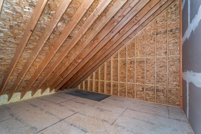 view of attic