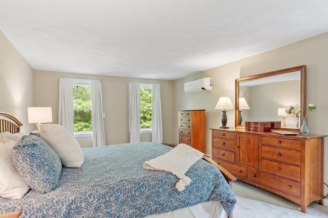 163 Candlestick Rd, North Andover, MA 01845 - bedroom featuring light colored carpet and an AC wall unit
