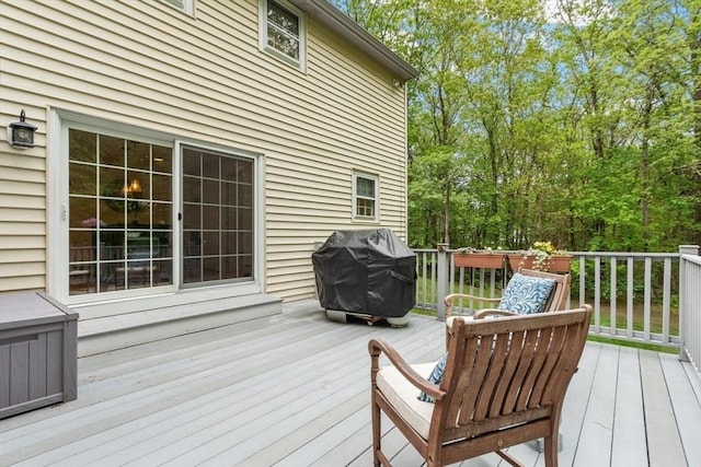 163 Candlestick Rd, North Andover, MA 01845 - wooden deck with grilling area
