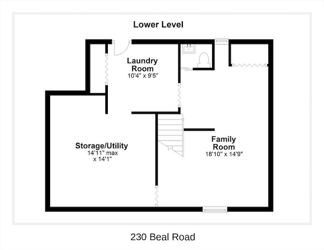 230 Beal Rd, Waltham, MA 02453 - floor plan / room layout