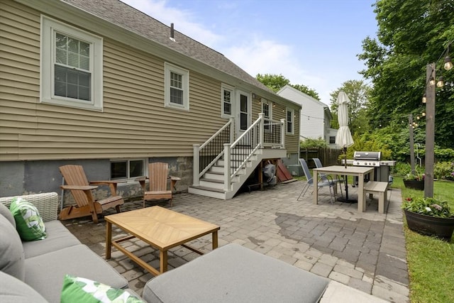 230 Beal Rd, Waltham, MA 02453 - view of patio with outdoor dining space, a grill, and an outdoor hangout area