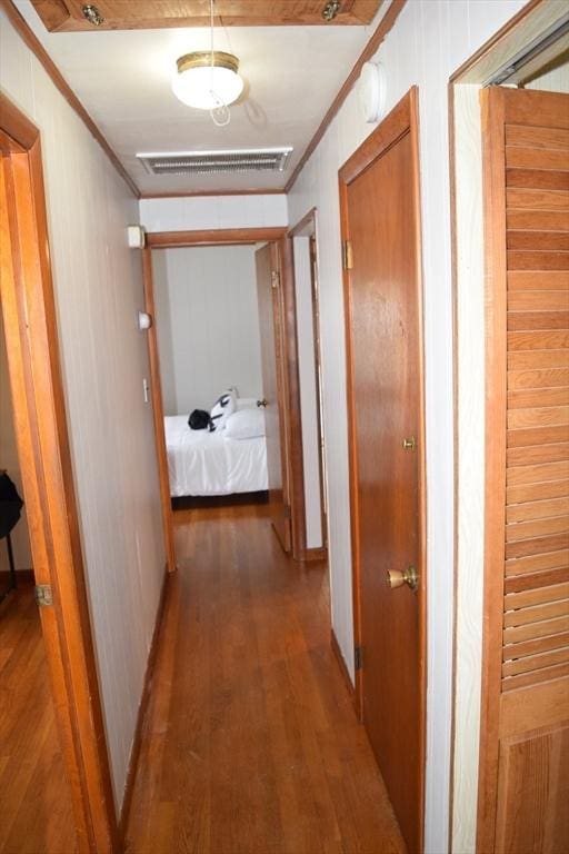 130 Windham Rd, Boston, MA 02136 - hallway with crown molding and wood finished floors