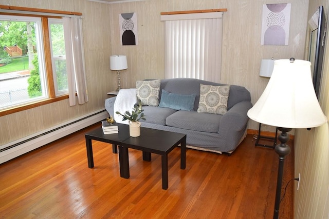 130 Windham Rd, Boston, MA 02136 - living room with wood finished floors and a baseboard radiator
