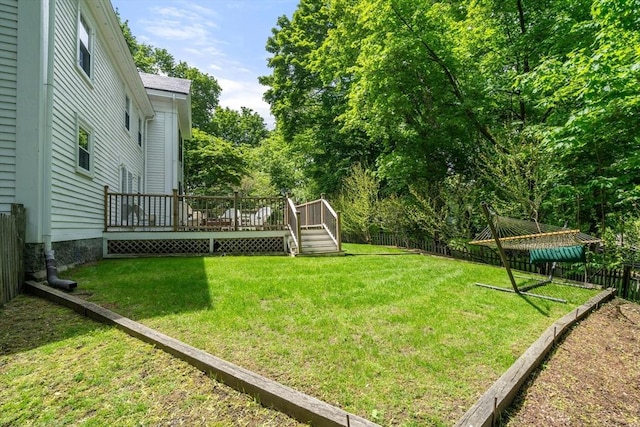 32 School St, Belmont, MA 02478 - view of yard featuring a wooden deck