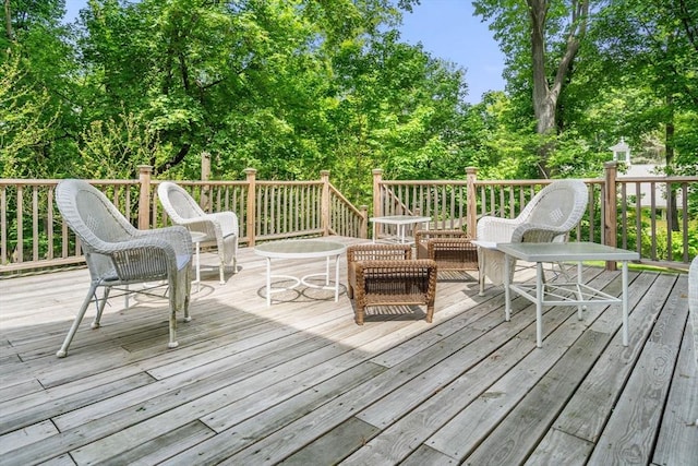 32 School St, Belmont, MA 02478 - wooden terrace featuring view of wooded area