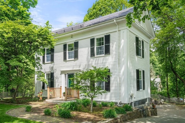 32 School St, Belmont, MA 02478 - back of house featuring a shingled roof