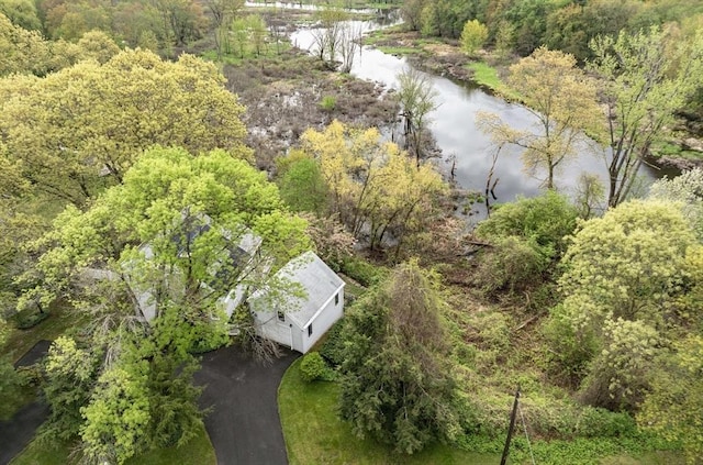 100 Bridge St, Medfield, MA 02052 - aerial view of a large body of water and a heavily wooded area