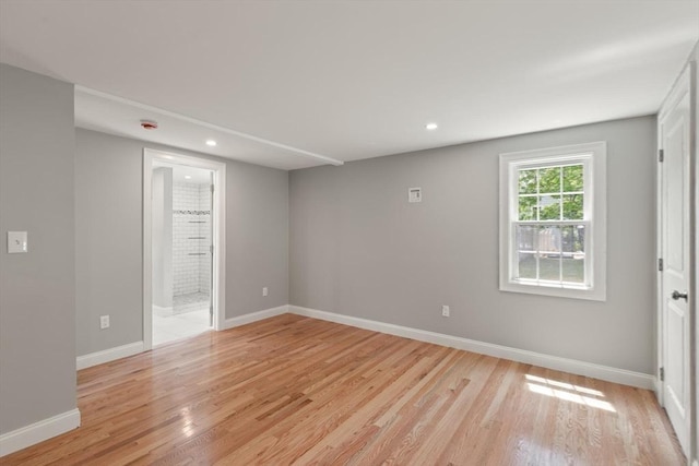 7 Chestnut St, West Newbury, MA 01985 - unfurnished room featuring light wood finished floors, recessed lighting, and baseboards