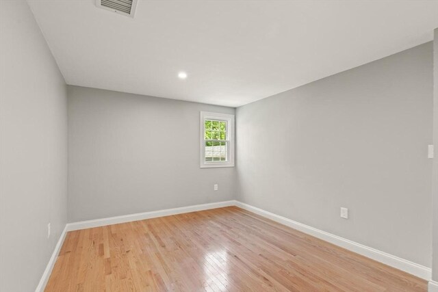 7 Chestnut St, West Newbury, MA 01985 - empty room featuring baseboards, light wood-type flooring, and recessed lighting