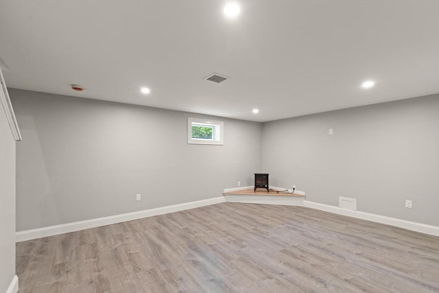7 Chestnut St, West Newbury, MA 01985 - basement featuring light wood finished floors, recessed lighting, and baseboards