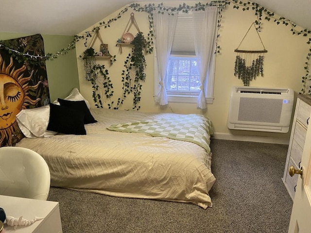 169 Green St, Gardner, MA 01440 - bedroom with carpet floors, a wall mounted AC, and baseboards