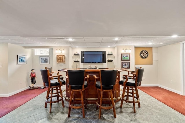 75 Birchwood Rd, Tewksbury, MA 01876 - indoor bar with carpet and a paneled ceiling