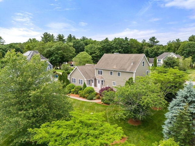 75 Birchwood Rd, Tewksbury, MA 01876 - view of subject property with a tree filled landscape
