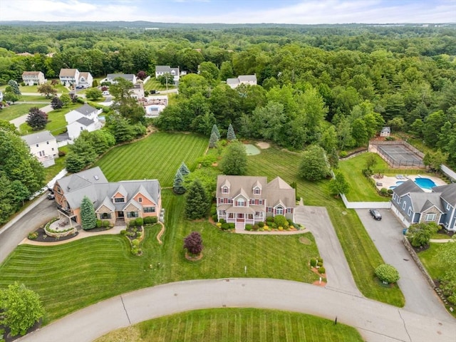 75 Birchwood Rd, Tewksbury, MA 01876 - bird's eye view of a heavily wooded area