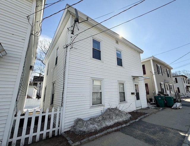 view of front of property with fence