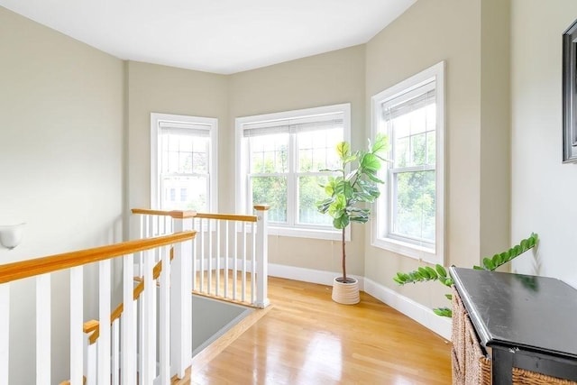 474 E 3rd Unit 2, Boston, MA 02127 - hall featuring an upstairs landing, light wood-style flooring, and baseboards