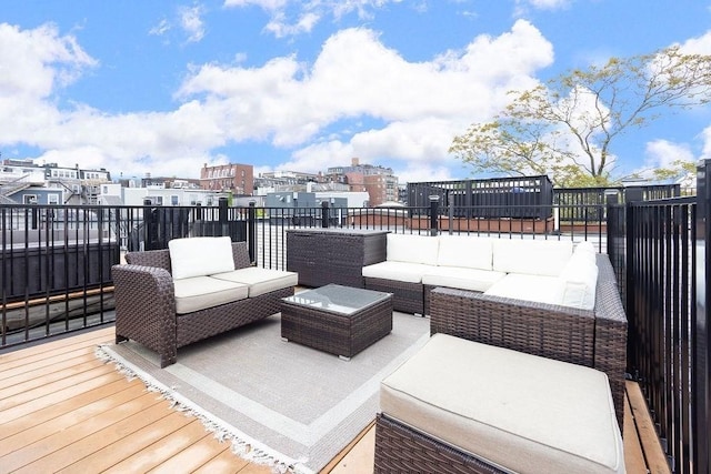 474 E 3rd Unit 2, Boston, MA 02127 - wooden deck with an outdoor hangout area