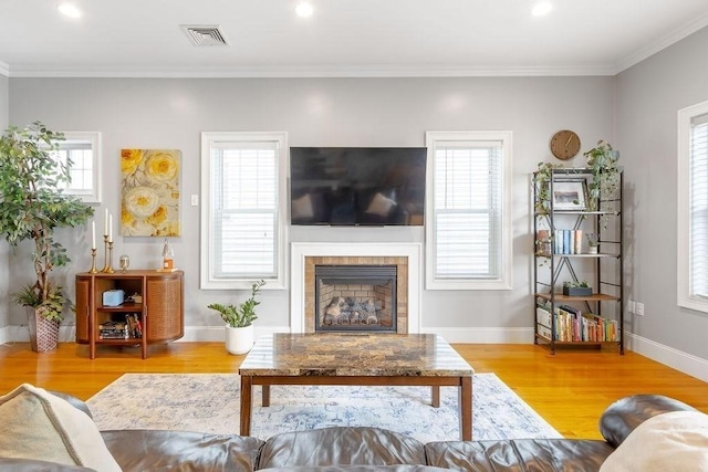 474 E 3rd Unit 2, Boston, MA 02127 - living area with wood finished floors, healthy amount of natural light, ornamental molding, and recessed lighting