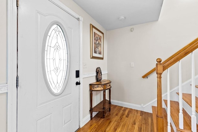 entrance foyer featuring light hardwood / wood-style flooring