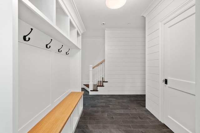 61 Heath St, Brookline, MA 02445 - mudroom with ornamental molding