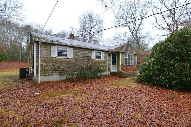 view of front of house featuring central AC unit