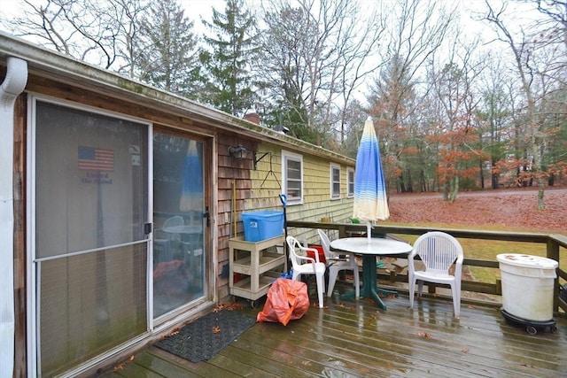 view of wooden terrace