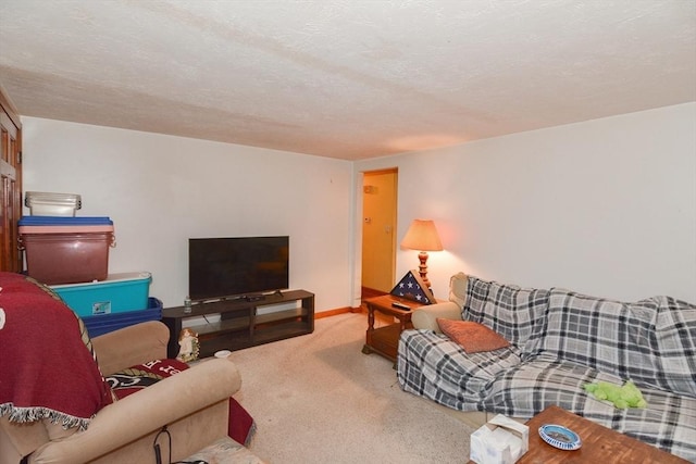 living room with carpet