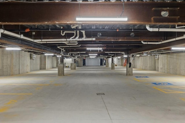 view of parking garage