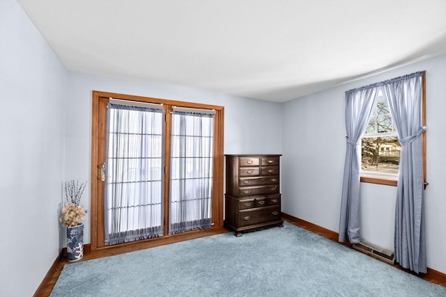 interior space featuring carpet floors