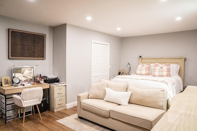 22 Hillsdale Rd, Holbrook, MA 02343 - bedroom featuring wood finished floors, recessed lighting, and a desk