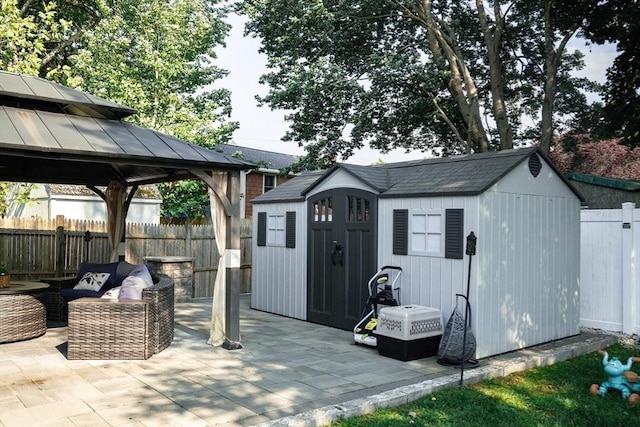 22 Hillsdale Rd, Holbrook, MA 02343 - view of shed with a gazebo and an outdoor living space