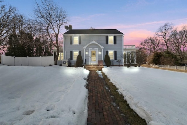 view of front of home with fence