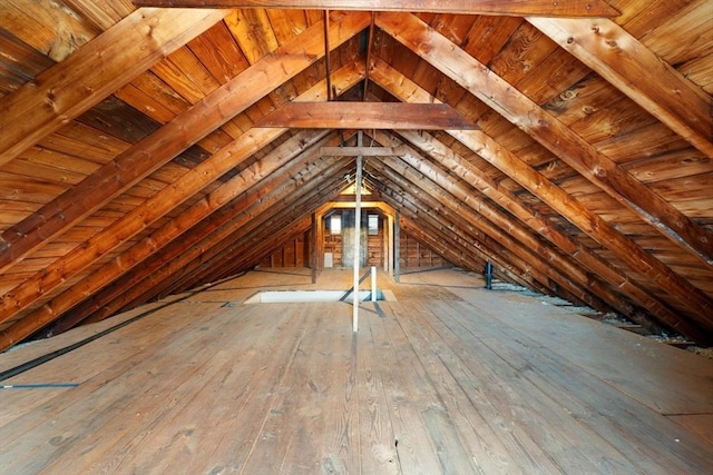 view of attic