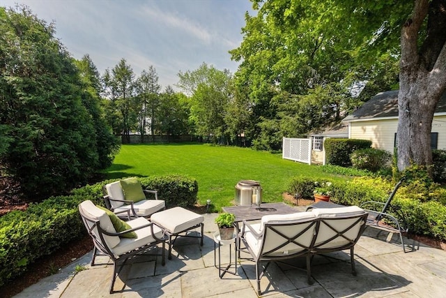 59 Elm St, Concord, MA 01742 - view of patio featuring view of wooded area