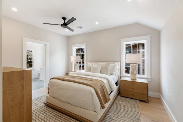 2 Candle House Ln, Nantucket, MA 02564 - bedroom featuring ceiling fan, light wood-style flooring, visible vents, recessed lighting, and baseboards