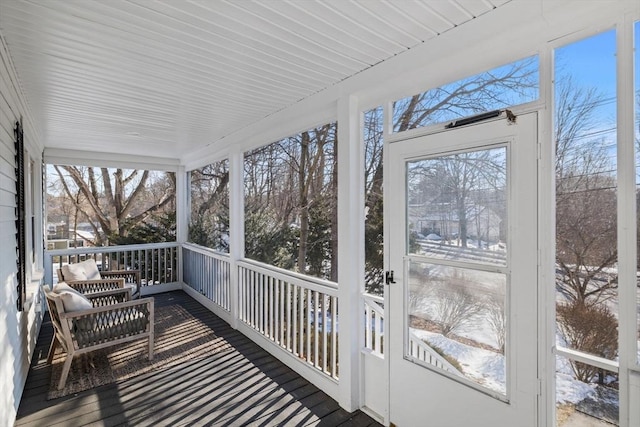 view of sunroom