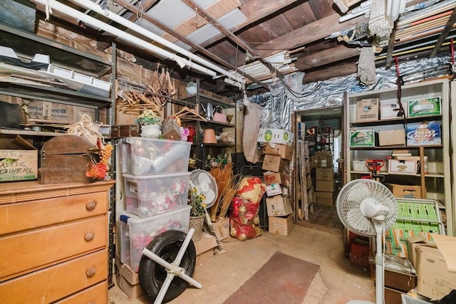 view of storage area