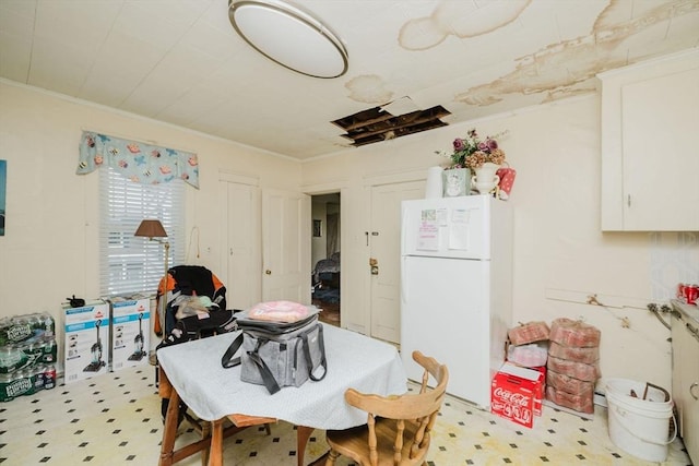 dining room with tile patterned floors