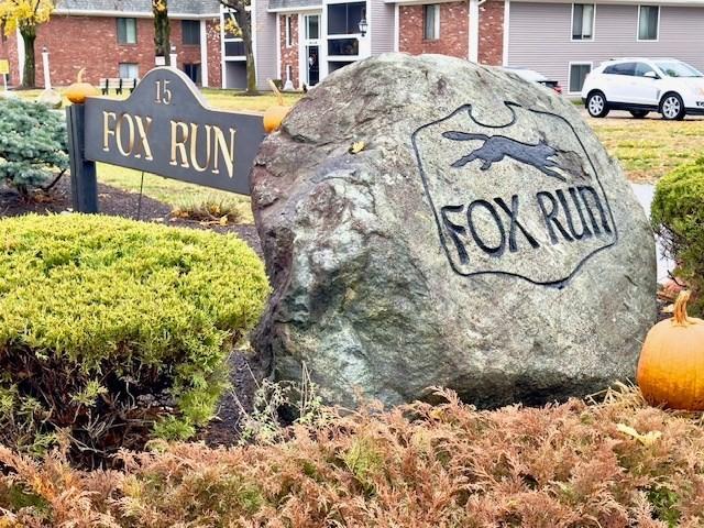 view of community sign