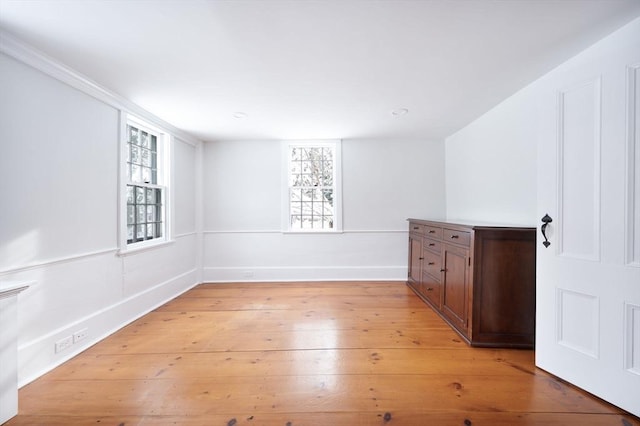 empty room featuring light hardwood / wood-style floors