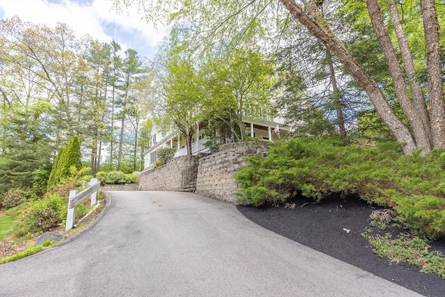 view of asphalt driveway