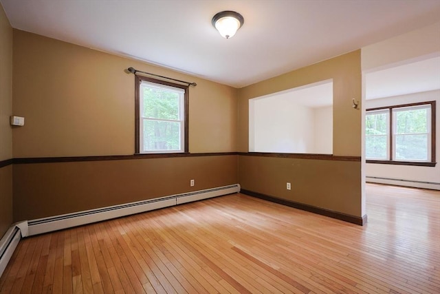 269 Fairview Ave, Rehoboth, MA 02769 - spare room featuring a baseboard heating unit, plenty of natural light, and light wood finished floors