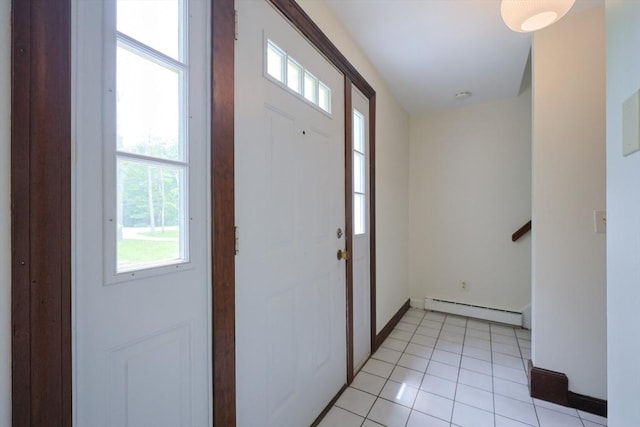 269 Fairview Ave, Rehoboth, MA 02769 - foyer featuring a baseboard radiator, plenty of natural light, and light tile patterned floors